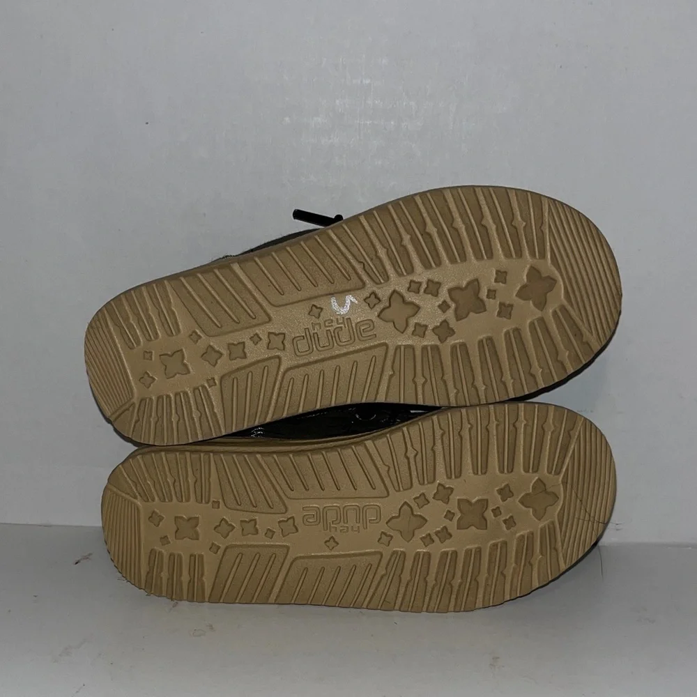 Kids Hey Dude Casual Shoes in Olive and Tan